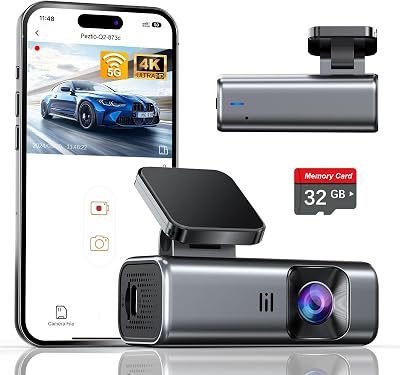 galphi 4K front dash cam, screen-free with 5GHz WiFi
