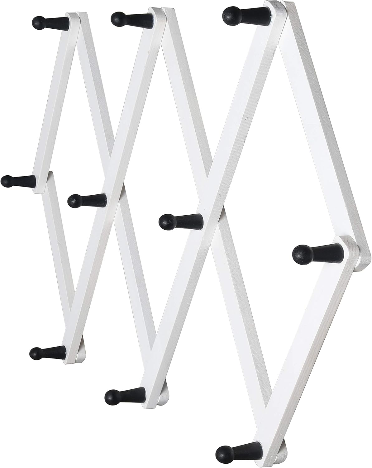 Dseap Accordian Wall Hanger Wooden Coat Rack Wall Mounted