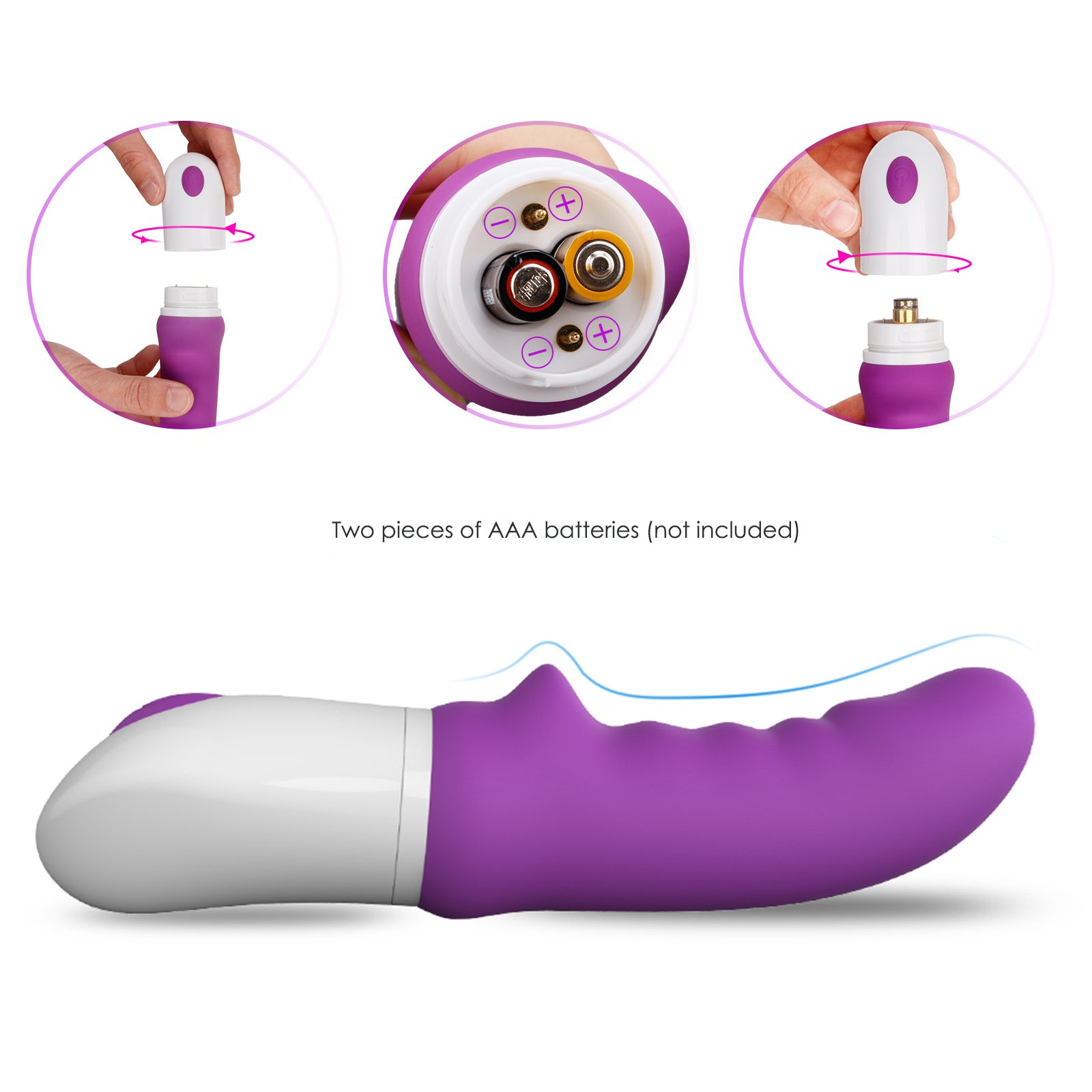 G-Spot Dildo Vibrator for Vagina, Sex Adult Toys for Women,Wand Massager Clitoris Stimulator for Beginner(Purple)