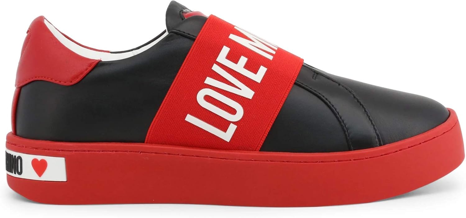 red moschino sneakers