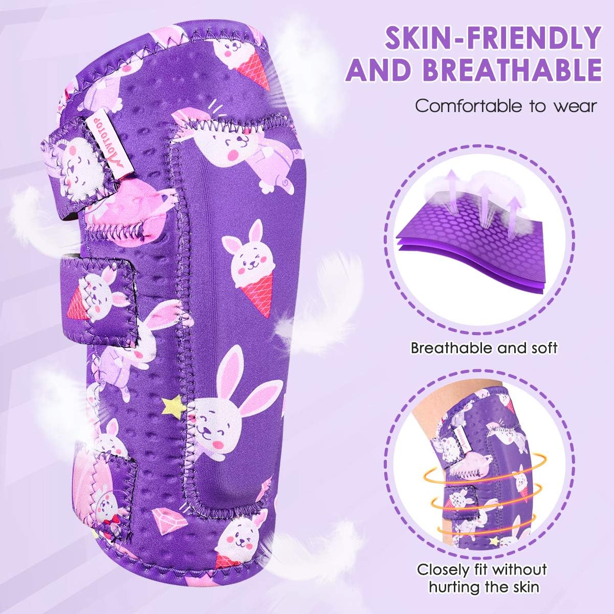 MOVTOTOP Knee Pads for Kids, Soft Kids Knee and Elbow Pads with Gloves Set-Reinforced Stitching Around, Toddler Sports Protective Gear with Mesh Bag for Kids Skateboard Rollerblading Bike Scoote : Sports & Outdoors