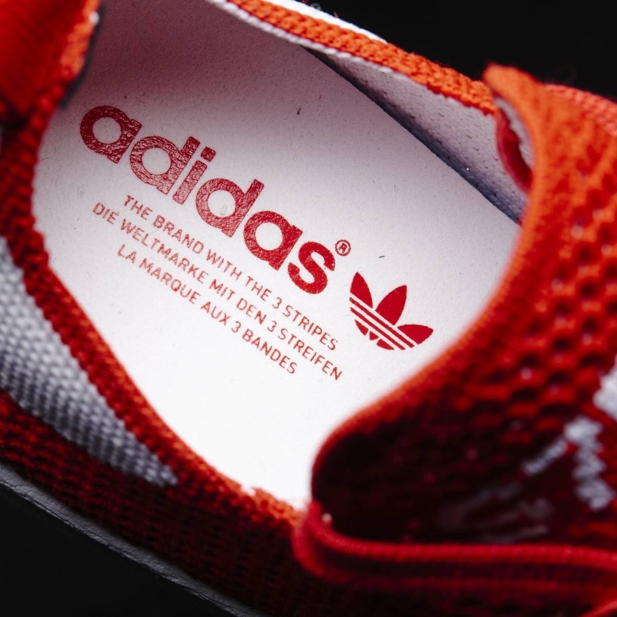 superstar primeknit kids red