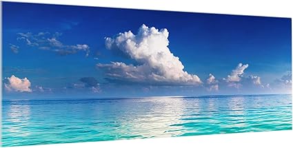 Bilderwelten Credence En Verre Turquoise Lagoon Panorama Peinture Murale Revetement Mural Cuisine Dosseret De Cuisine Impression Sur Verre Fond De Cuisine Dimension 40cm X 100cm Amazon Fr Cuisine Maison