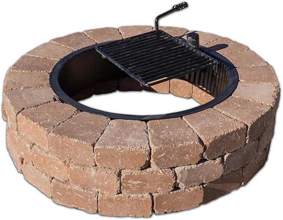 Amazon Com Necessories Grand Fire Ring With Swivel Cooking Grate Desert Garden Outdoor