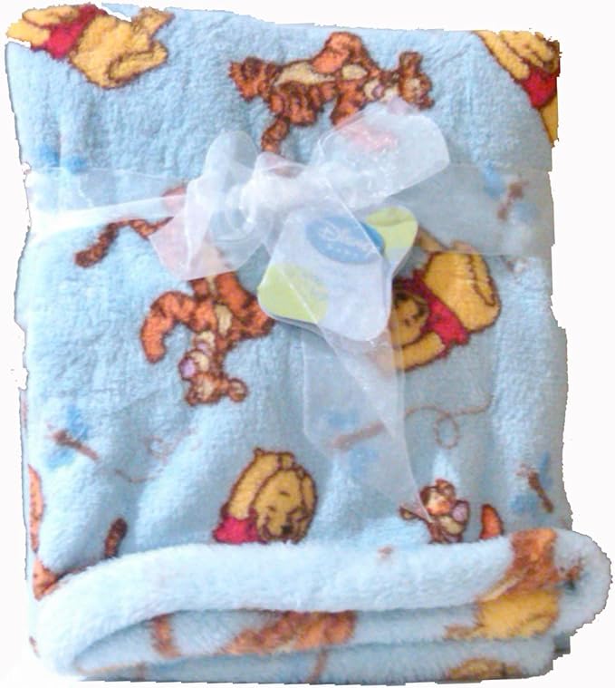KidslineDisney Winnie The Pooh & Tigger Printed Baby Blanket Blue