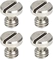 MENGS&reg; 4 St&uuml;ck 3/8" Schraube (&Oslash;14mm x H15mm) mit Edelstahl Material f&uuml;r Stativ / Einbeinstativ / Schnellwechselplatte / Kameraschraube
