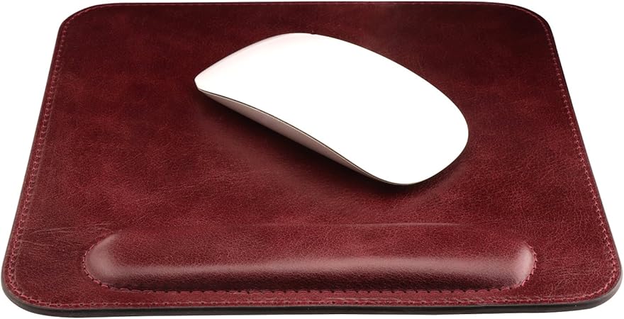 Amazon Co Jp Londoリストレスト付き本革マウスパッド パソコン 周辺機器