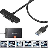 Sabrent USB 3.0 to SSD / 2.5-Inch SATA Hard Drive Adapter [Optimized For SSD, Support UASP SATA III] (EC-SSHD)
