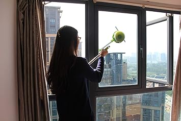 Zuwit Telescopic Window Cleaner Double Faced Glass Cleaning Kit Extending Wash Head With Pole Squeegees And Sponges Amazon In Home Improvement