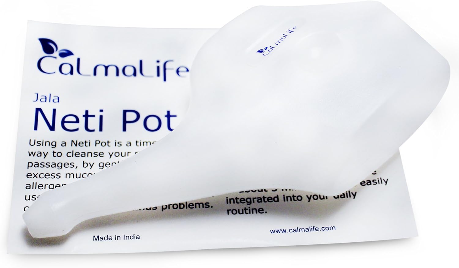 CalmaLife Neti Pot for Nasal Wash, Deeper Breathing, Allergic Rhinitis