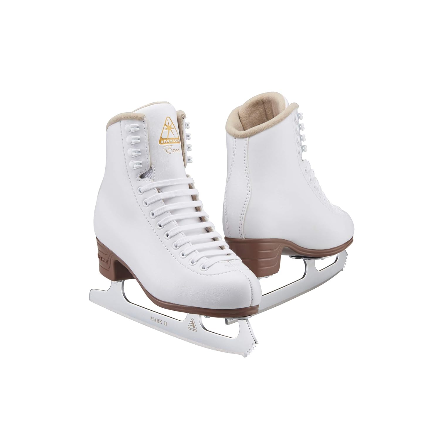 Jackson Ultima Excel JS1291 White Kids Ice Skates with Mark II blades