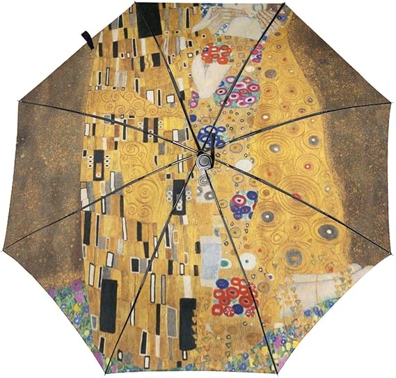 Amazon Co Jp グスタフ クリムト 接吻 自動開閉折り畳み傘 可愛い 軽量 レディース傘 晴雨兼用 高密度pg布 耐風撥水 Uvカット 加工済み 超軽量 携帯しやすい 紫外線遮蔽率99 完全遮光 雨傘 日傘 収納ポーチ付きミニ 服 ファッション小物