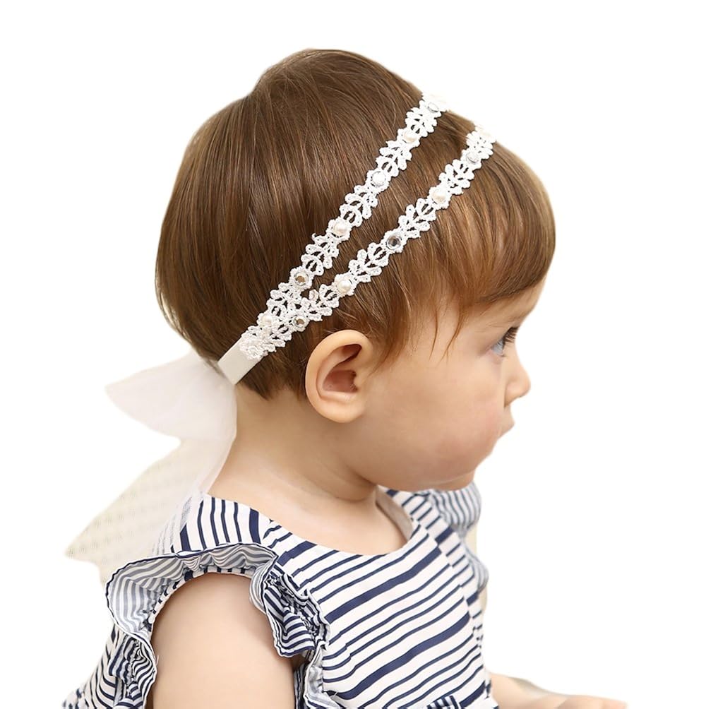 DANMY Baby Girl Rhinestone Crown Headbands Toddler Princess Headband
