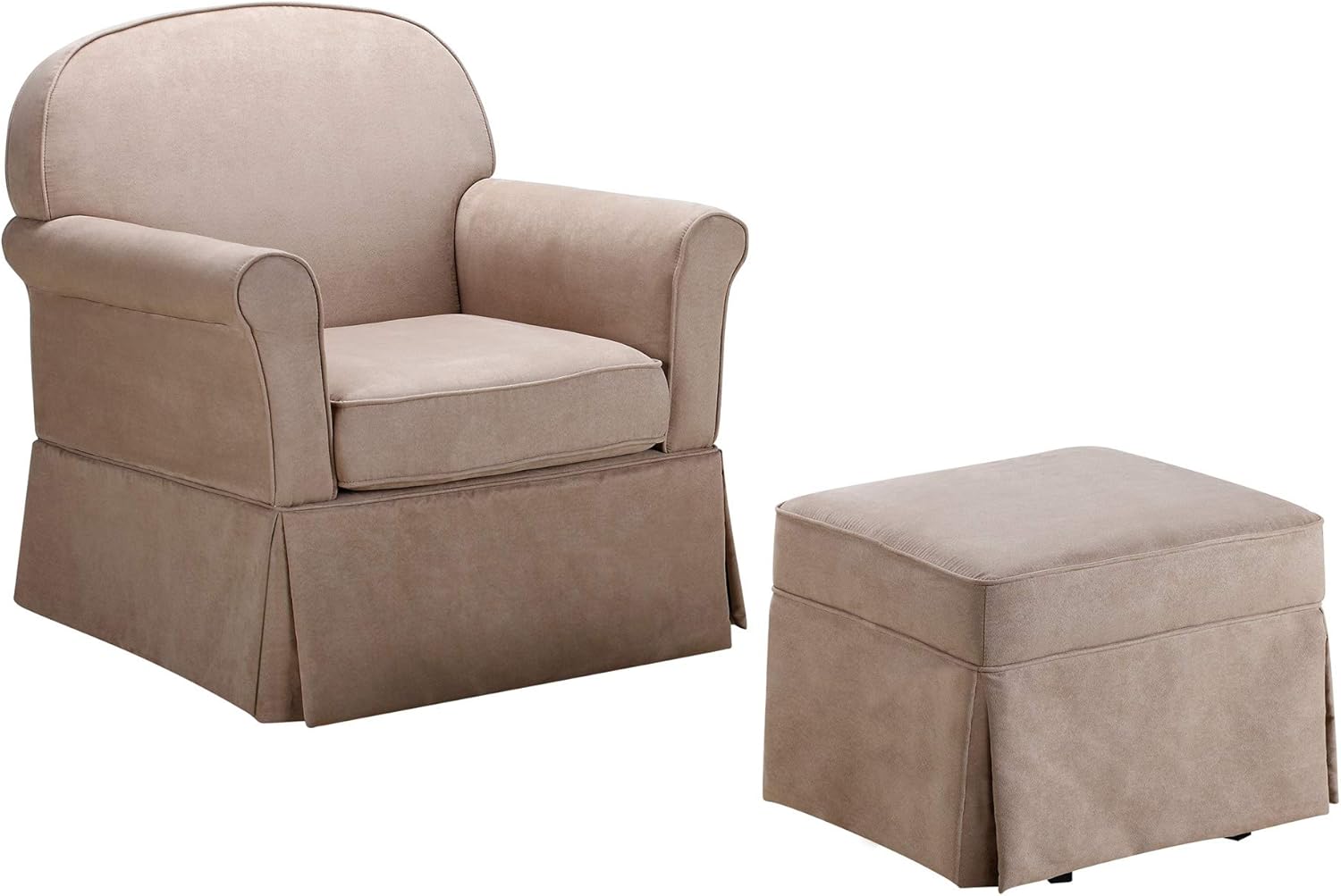 baby relax evan swivel glider and ottoman gray