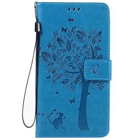 Nancen Compatible with Handyhülle Huawei Ascend Mate 7 (6,0 Zoll) Flip Schutzhülle Zubehör Lederhülle mit Silikon Back Cover 