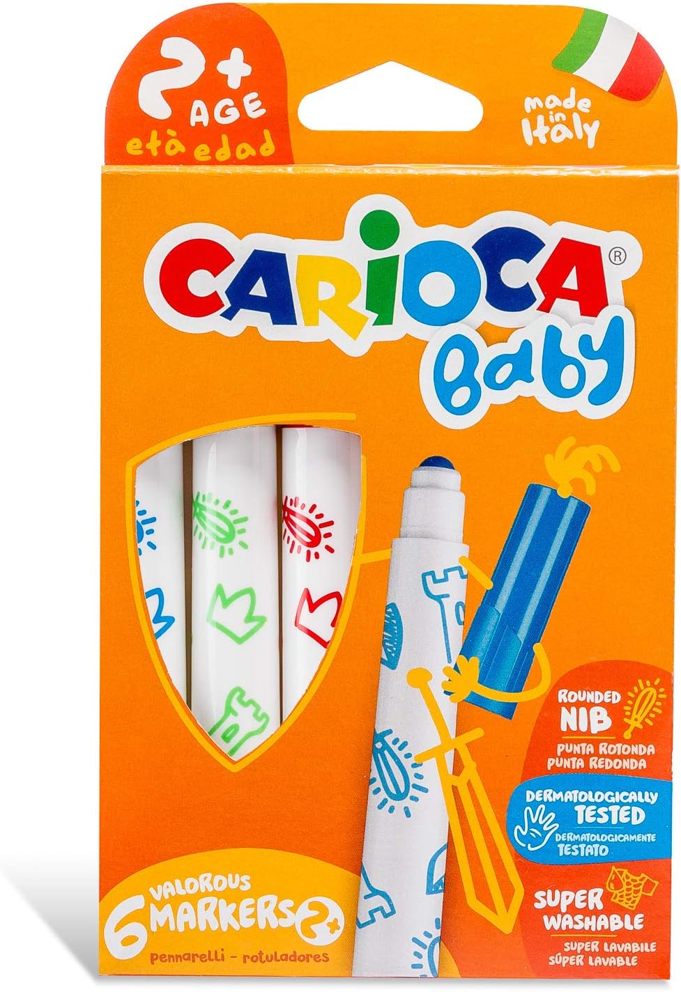 Carioca - Caja de 6 rotuladores Baby Marker (42813): Amazon.es: Juguetes y juegos