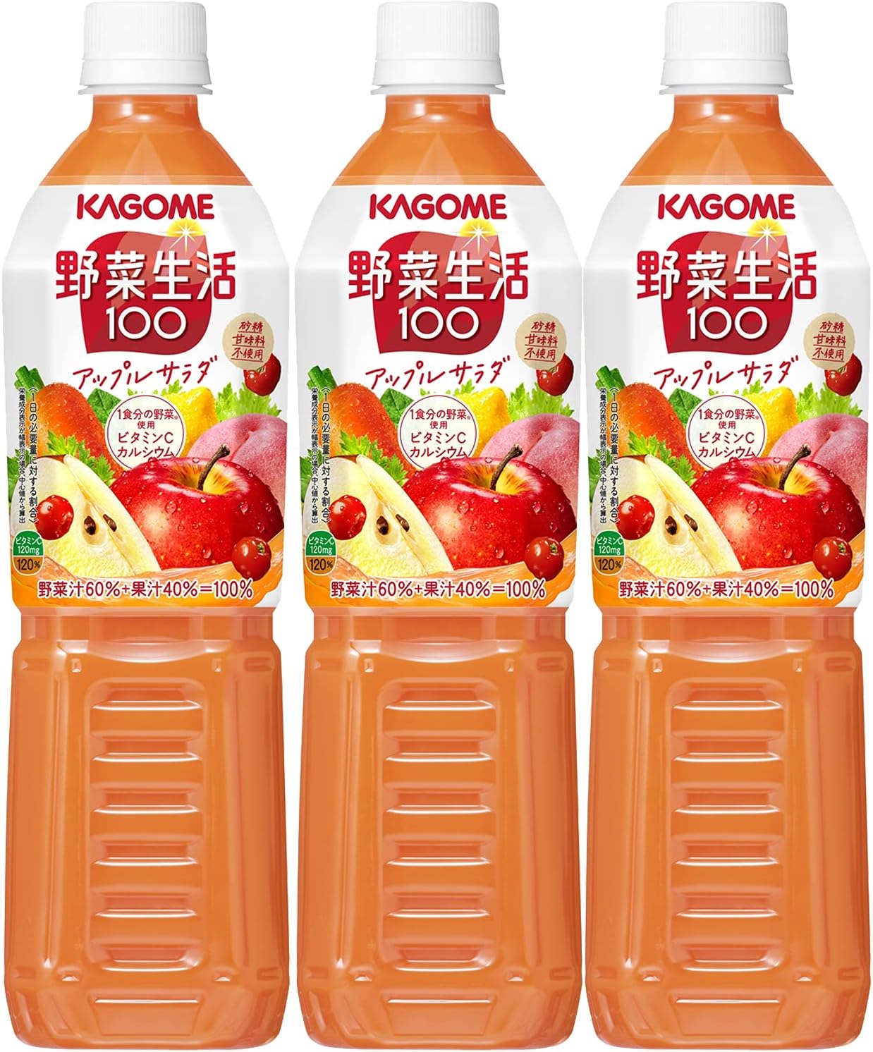 Amazon カゴメ 野菜生活100 アップルサラダ スマートpet 7ml 3本 野菜ジュース フルーツジュース 通販