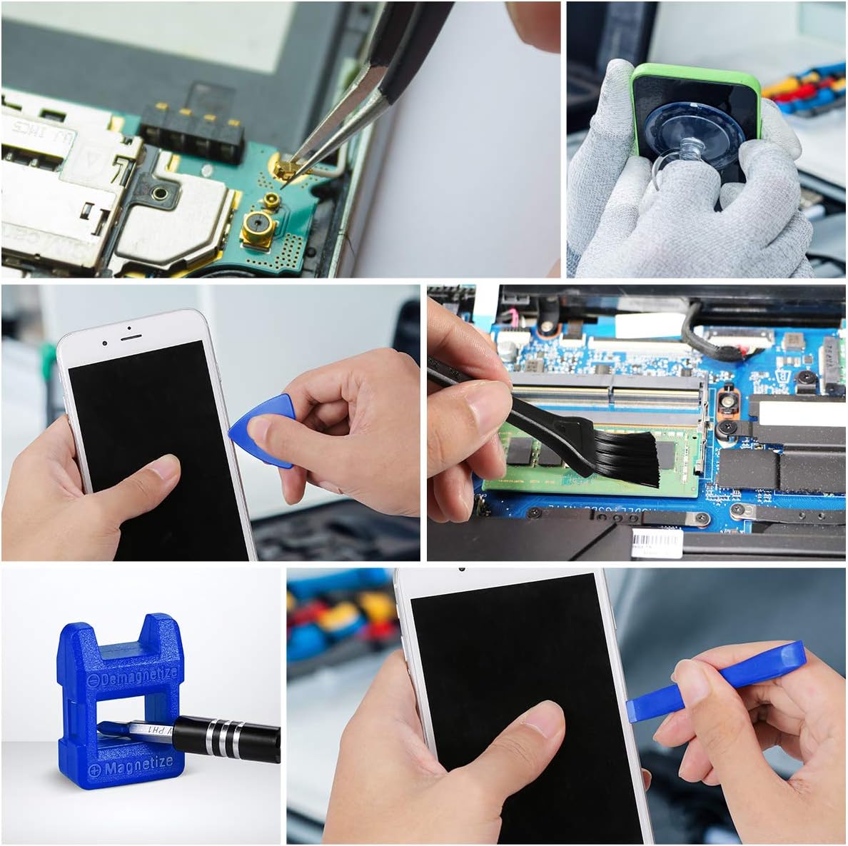 ORIA Precision Screwdriver Set (New Version), 142 in 1 with 120 Bits Mini Magnetic Screwdriver Kit Repair Tool Kit with Portable Bag for Electronic PC Computer iPhone MacBook Jewelers Game Console - - 