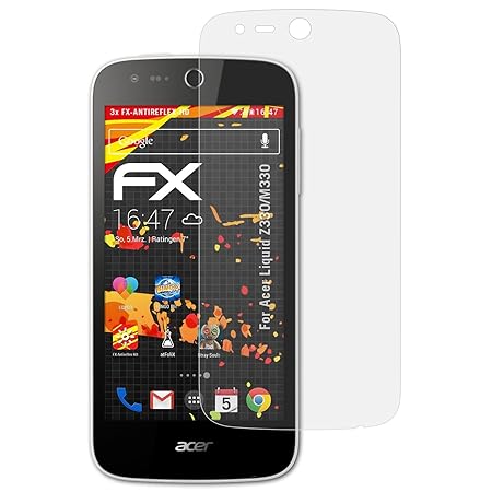 atFolix Schutzfolie kompatibel mit Acer Liquid Z330/M330 Displayschutzfolie, HD-Entspiegelung FX Folie (3X)