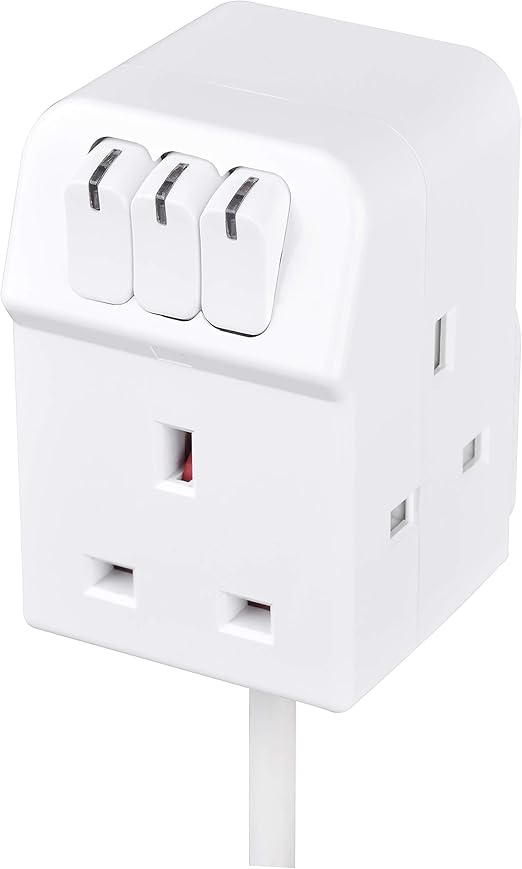 Masterplug Three Socket Extension Lead with Individual Amazon.co.uk