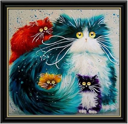 Handser 5d Bricolage Diamant Peinture Kit Diamant Broderie Peinture De Chat Strass Kit De Point De Croix Ornements Art Facile Les Activites Pour Les Debutants S Hds325 Amazon Fr Cuisine Maison