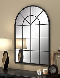 Metal Arched Window Mirror - 32
