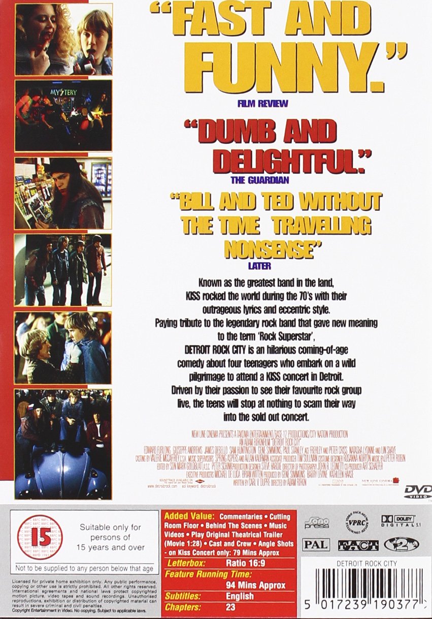 Amazon Com Detroit Rock City Edward Furlong Giuseppe Andrews James Debello Sam Huntington Lin Shaye Melanie Lynskey Natasha Lyonne Miles Dougal Nick Scotti Emmanuelle Chriqui David Quane Rodger Barton Adam Rifkin Art Schaefer