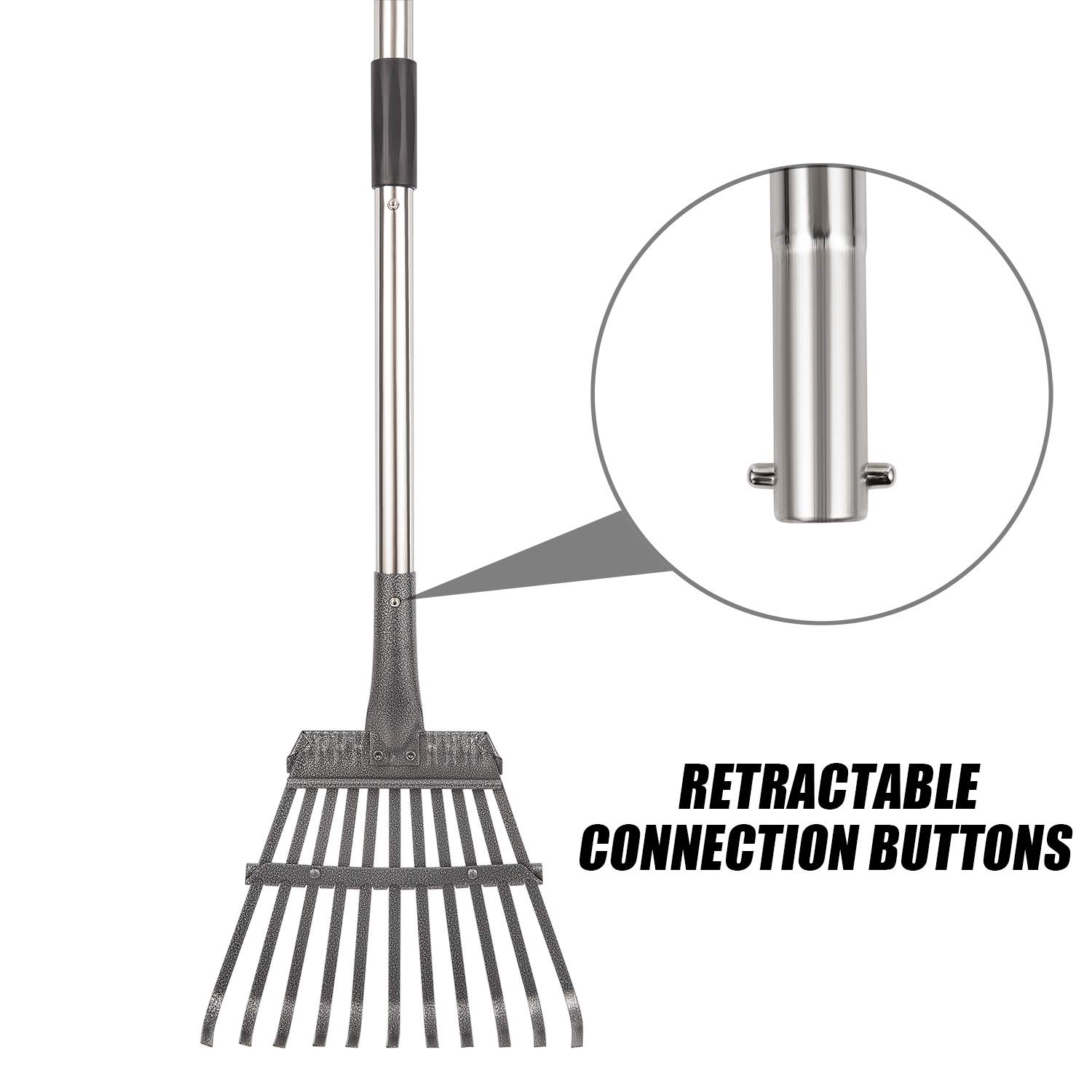 Garden Rake -Small Leaves Rakes for Gardening - Image 4
