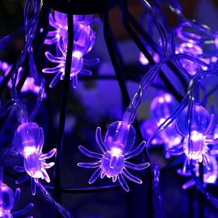 Amazon Com Aostar Battery Operated Halloween Spider Fairy Lights
