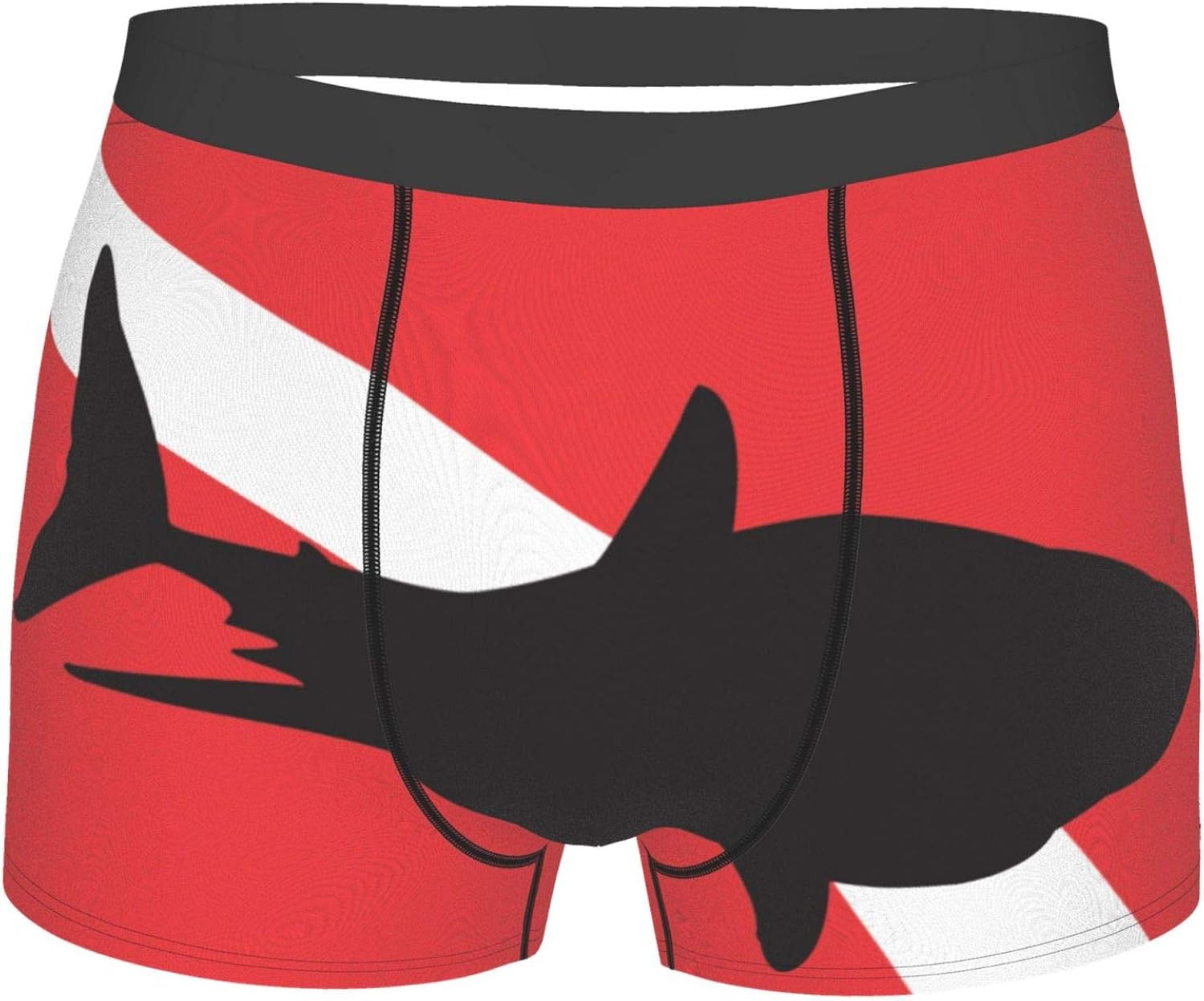 Scuba Diving Shark Men'S Boxer Briefs Comfort Novelty Design Eastic