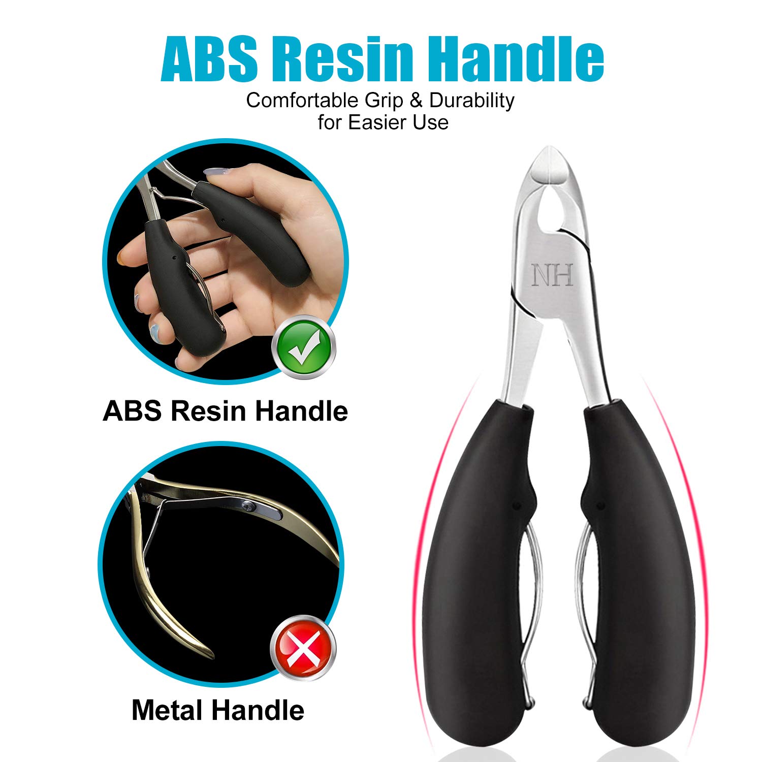Podiatrist Toenail Clippers, Professional Thick & Ingrown Toe Nail Clippers for Men & Seniors, Pedicure Clippers Toenail Cutters, Super Sharp Curved Blade Grooming Tool: Beauty