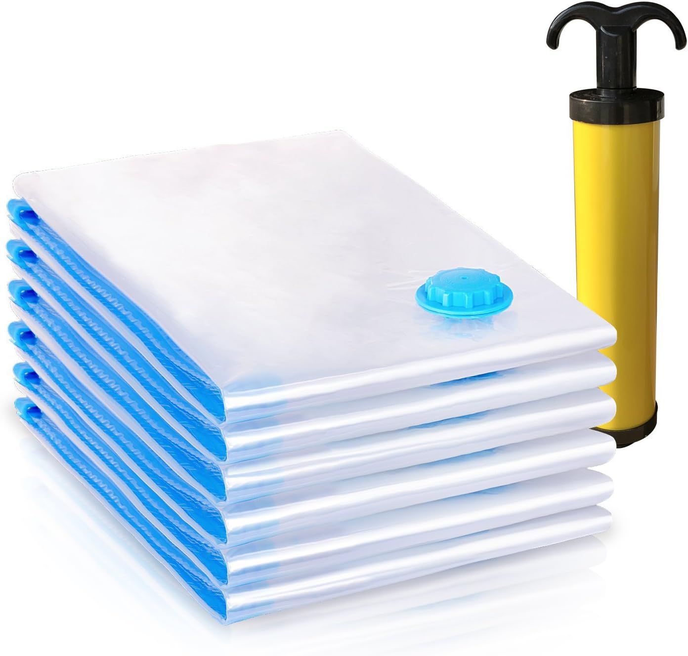 AzxecVcer Vacuum Storage Bags,Works with Home Vacuum Cleaner or Included Travel Hand