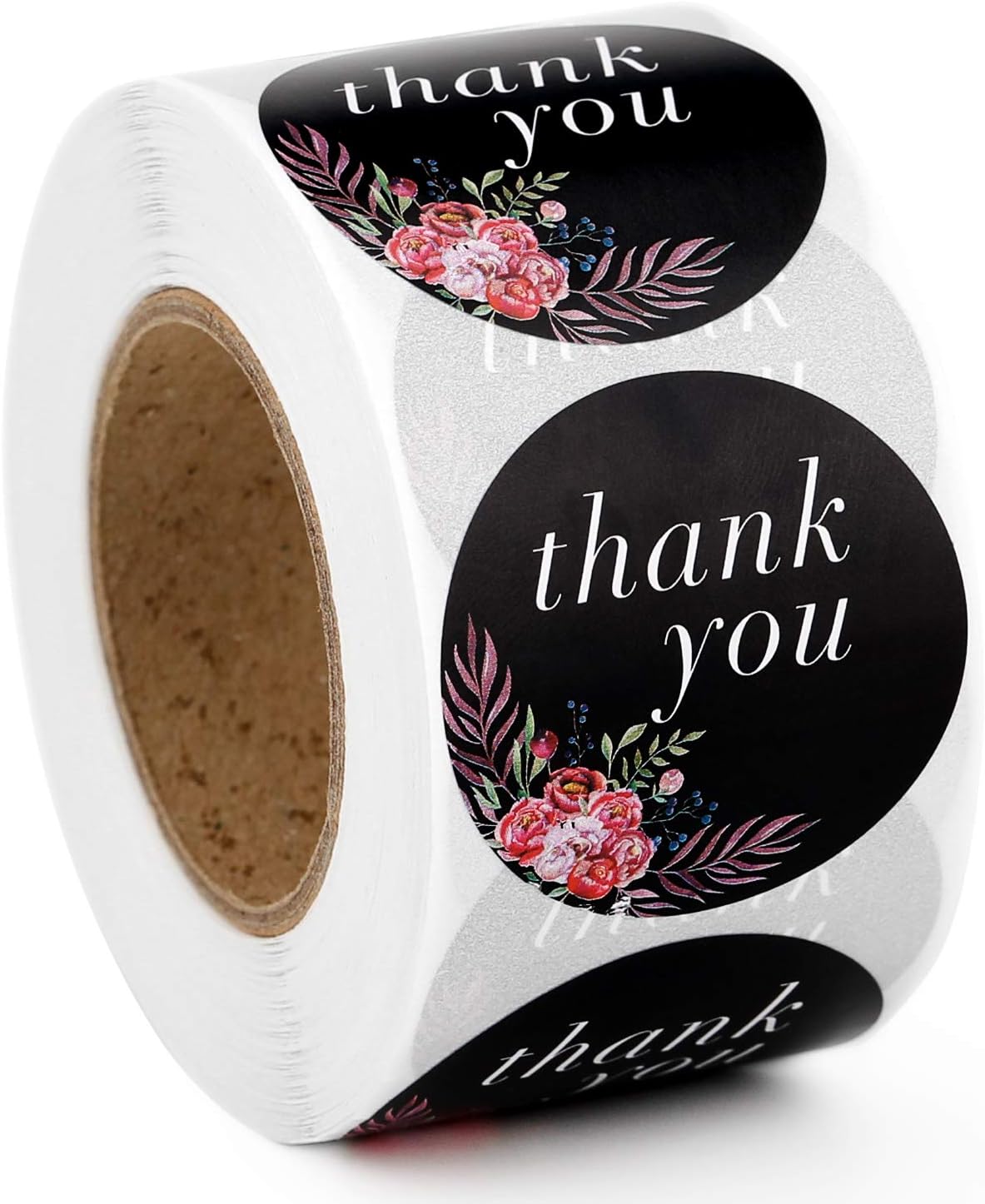 Methdic Thank You Stickers Labels Roll for Business Favors Birthday Gift Bags Baby Shower Wedding 500 Labels 1 Roll 1.5'' Waterproof (Thankyou-C) : Office Products