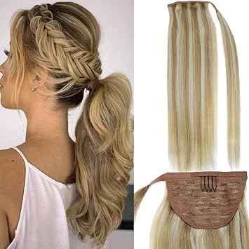 Amazon Com Laavoo 22inch Remy Long Straight Ponytail Human Hair