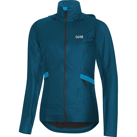GORE WEAR Wasserdichte Damen Kapuzen-Laufjacke, R5 Women Gore-TEX SHAKEDRY Hooded, 100165 Kapuzenjacke