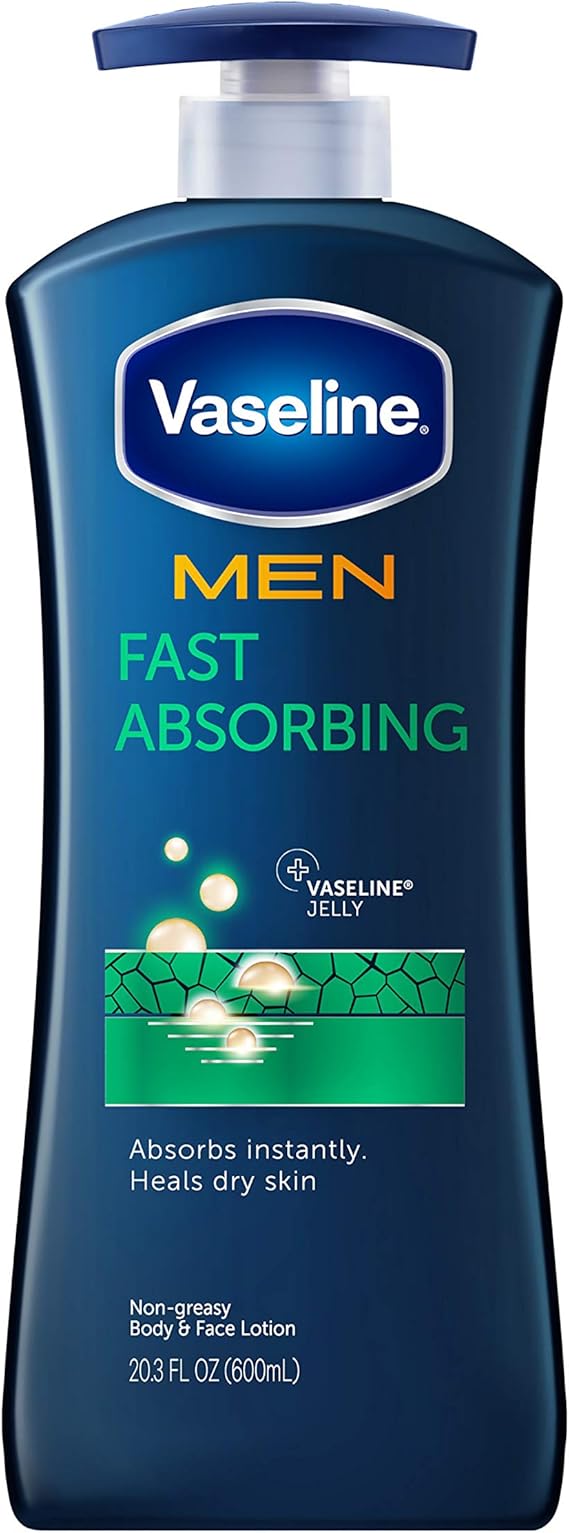 vaseline men fast absorbing body & face lotion