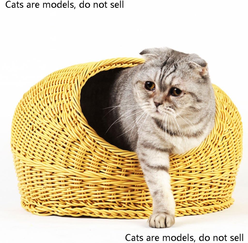PLDDY Rattan, Kennel, Cat Litter, Bamboo, Rattan, Rattan, Pet Nest, Small Dog, Dog Kennel, Cat, Summer, Cool Nest, Pet Supplies