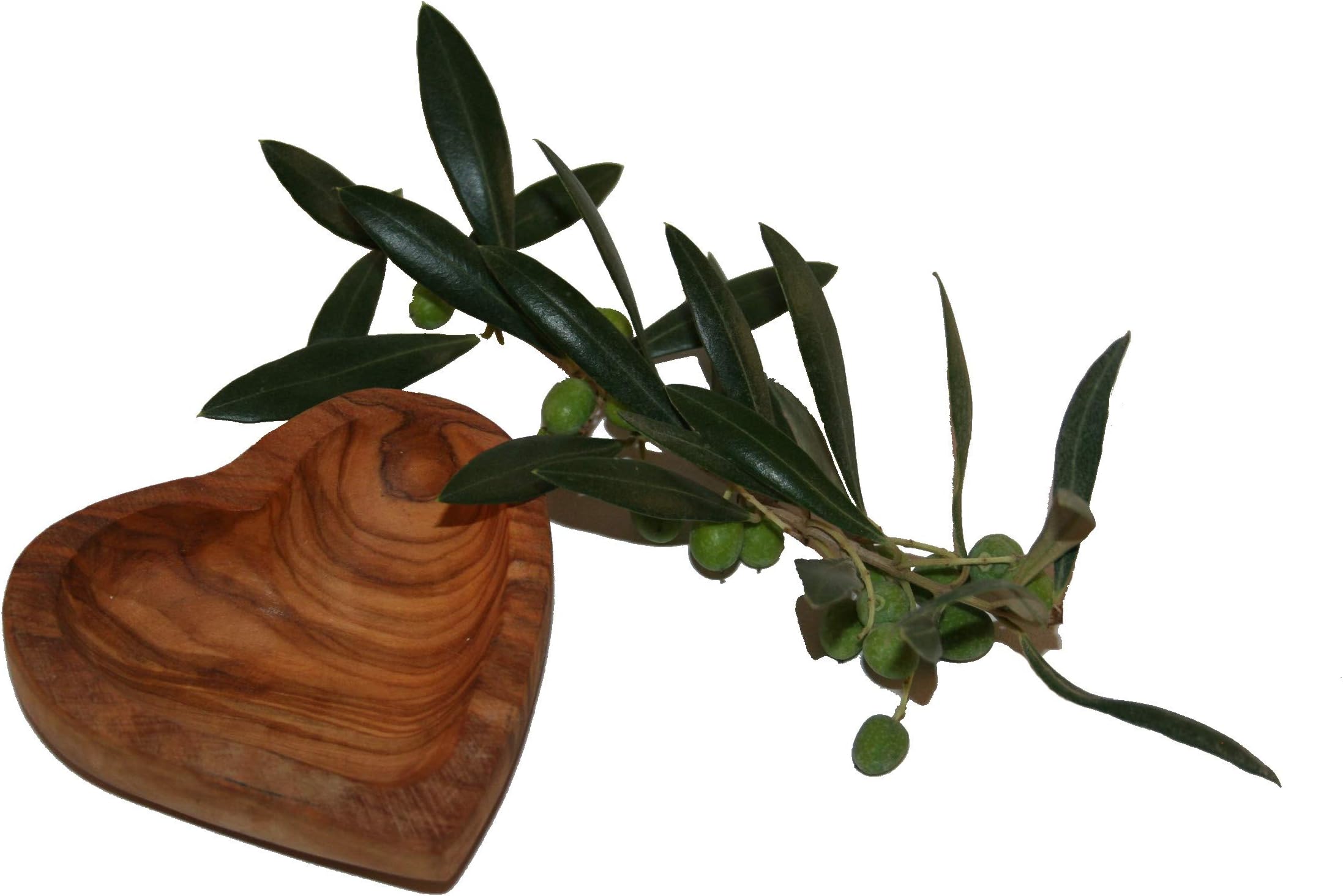 Porte bagues forme Coeur PM en bois d'olivier