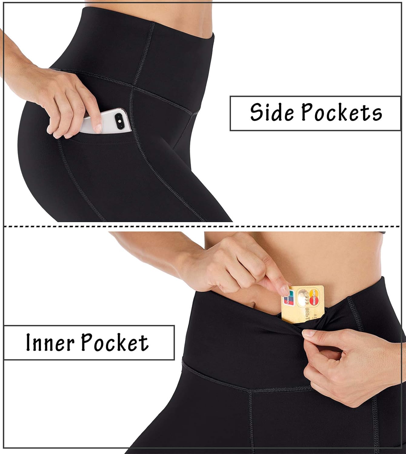 Heathyoga Leggings with Pockets for Women High Waisted Yoga Pants for Women with Pockets Tummy Control Workout Leggings: Clothing