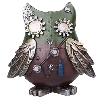 Amazon Tomtask 貯金箱 おしゃれ フクロウ アンティーク かわいい