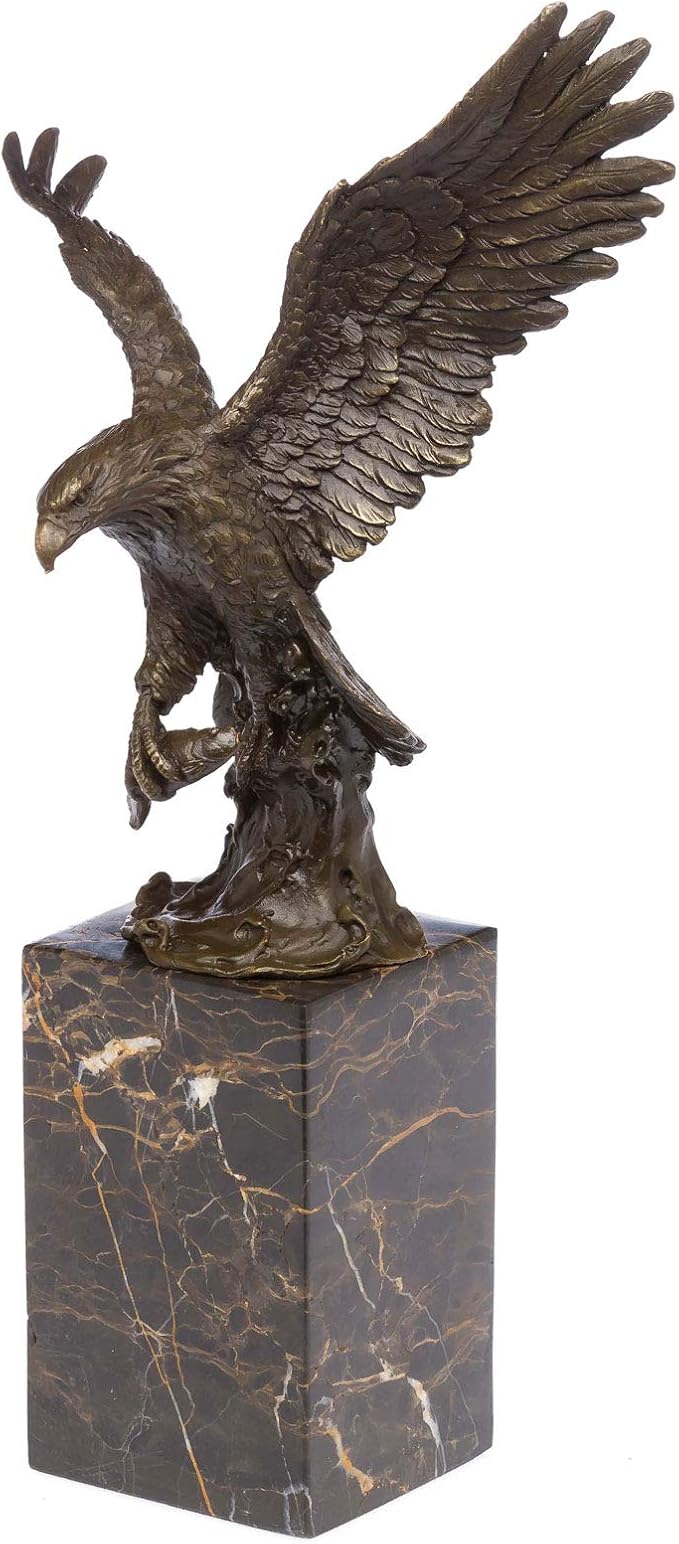 BUSTE AMÉRICAIN CHAUVE Aigle Bronze Marbre Sculpture Statue Figurine Art Déco De EUR 143,71