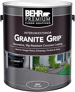 Behr 1 Gal 65001 Gray Granite Grip Interior Exterior Concrete