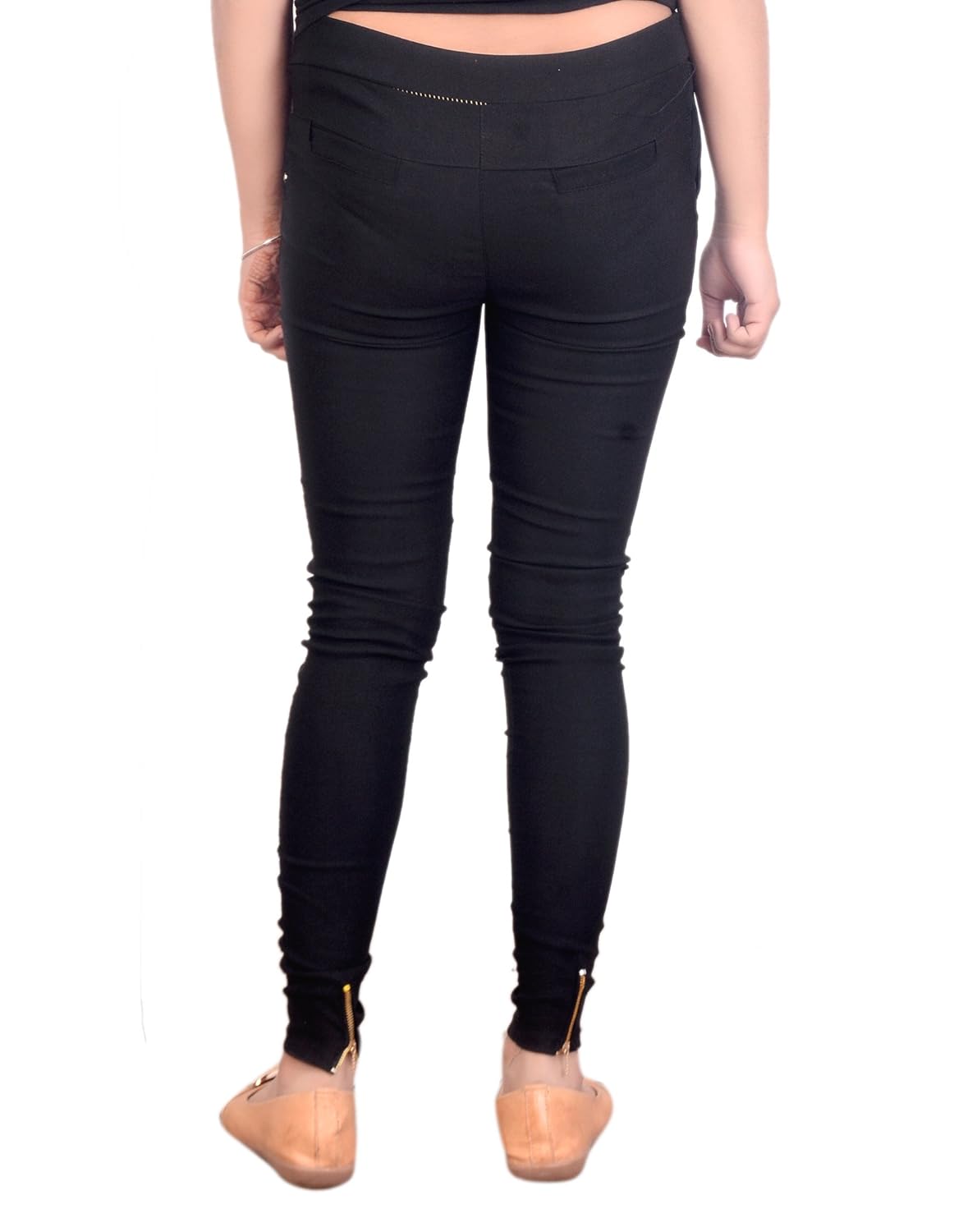 krystle women's black slim fit cotton jegging