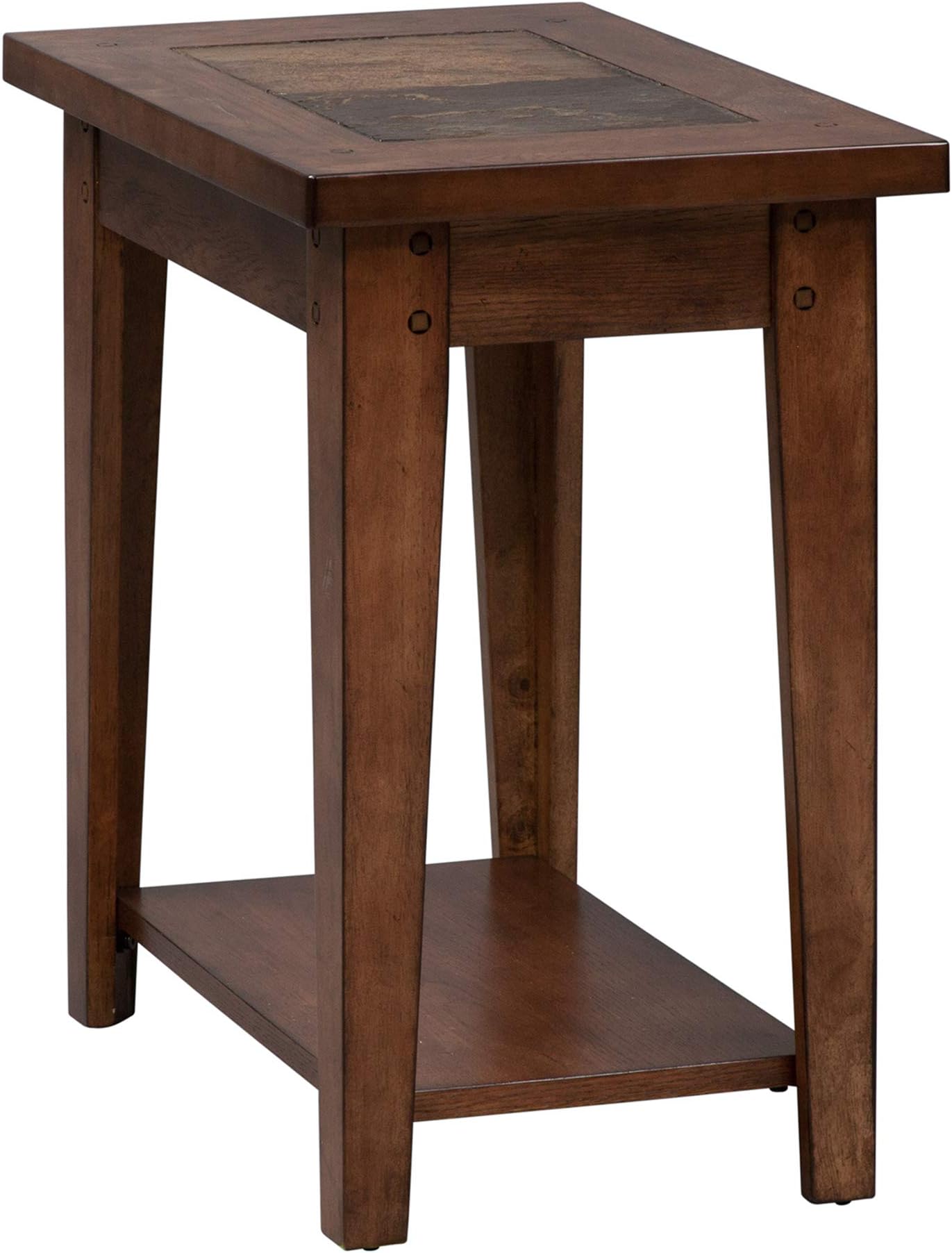 Liberty Furniture Industries Hearthstone Chair Side Table, 15" x 24" x 24", Dark Brown