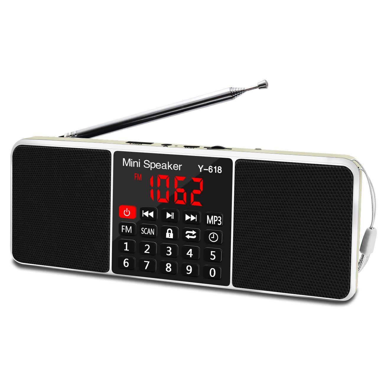 Lefon Multifunction Digital Fm Radio Media Speaker Mp3 Music Player Support Tf Card Usb Drive With Led Screen Display And Setting Timing Shutdown
