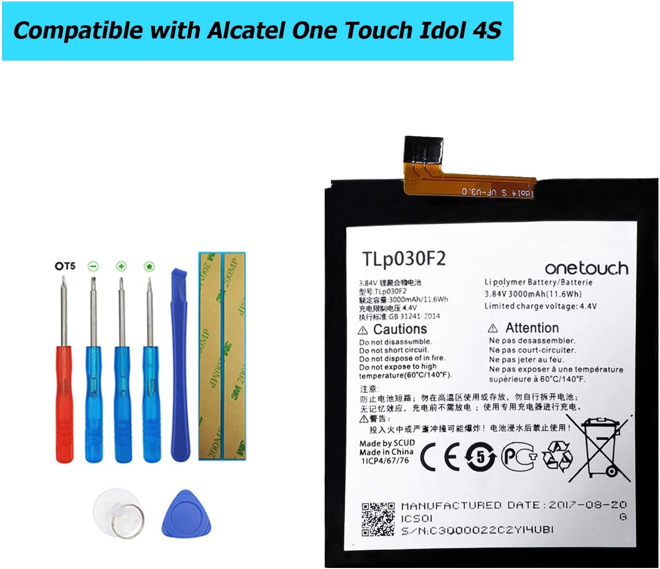 batteria di ricambio per alcatel