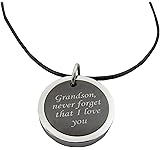 'Grandson, Never Forget That I Love You' Necklace, Grandson Gift