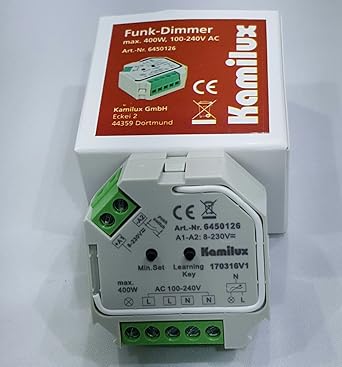 Kamilux Super Funk-LED Dimmer-max.400 Watt 230 Steuerspannung für dimmbare LED Leuchtmittel