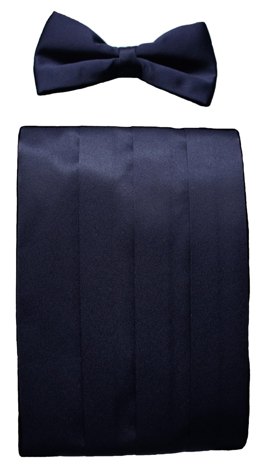 Navy Blue Cummerbund & Bow Tie Set, One Size Amazon.co.uk Clothing