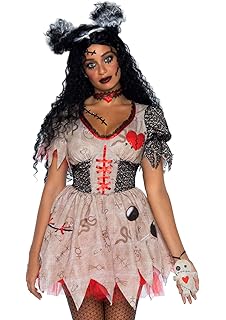 Amazon Com Seeing Red Womens Plus Size Voodoo Doll Costume Clothing